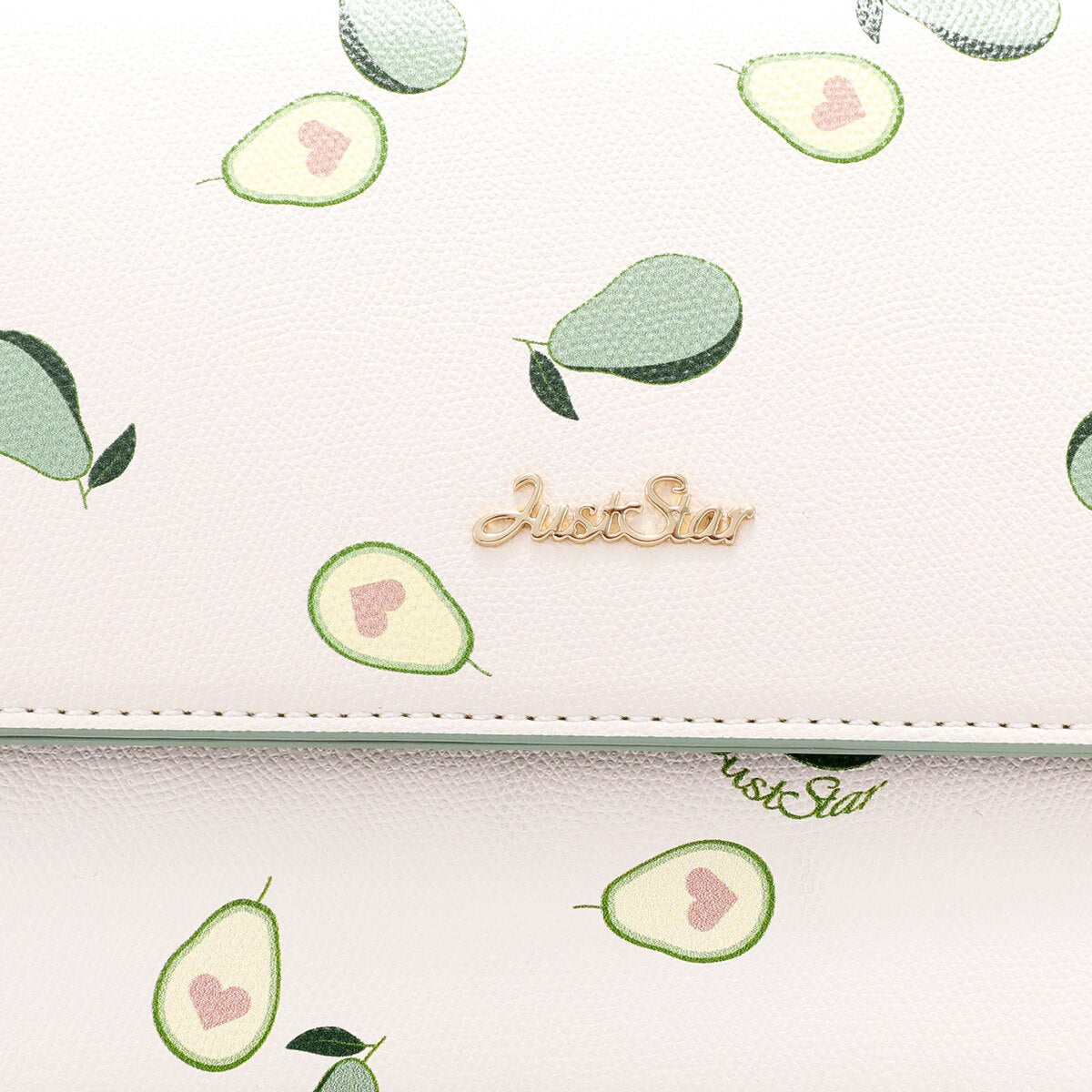 JUST STAR Women's PU Leather Handbags Ladies Fashion Avocado Fruit Printing Shoulder Tote Purse Female Chains Flap Messenger Bag