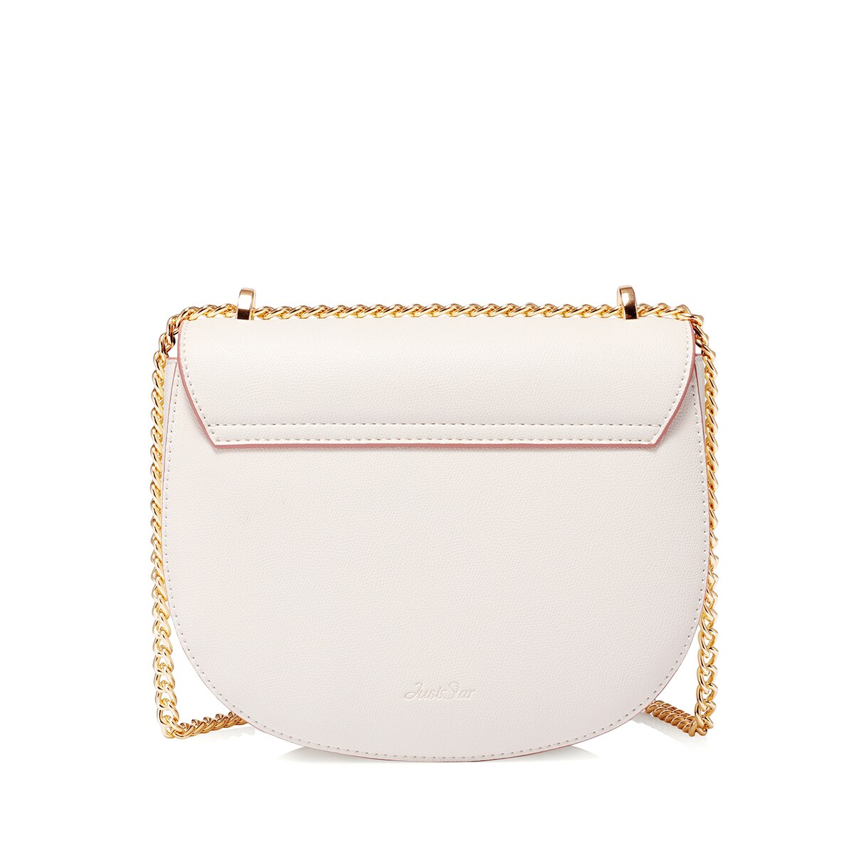 JUST STAR Brand Women's PU Leather Messenger Bags Ladies Fashion Embroidery Crossbody Bags Female Chains Saddle Shoulder Purse
