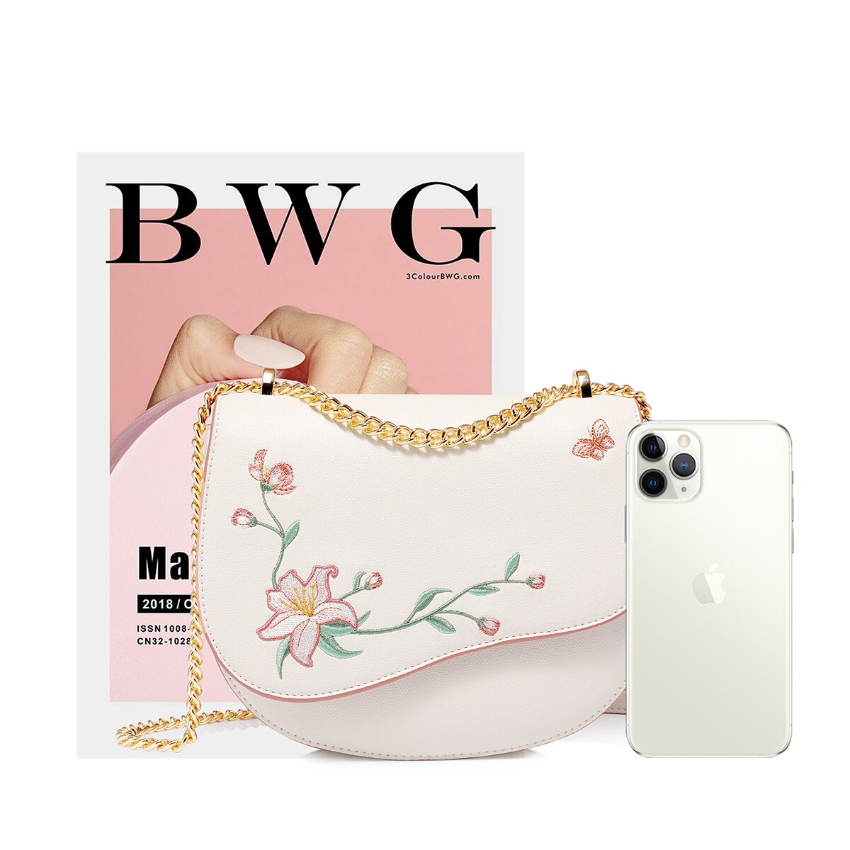 JUST STAR Brand Women's PU Leather Messenger Bags Ladies Fashion Embroidery Crossbody Bags Female Chains Saddle Shoulder Purse
