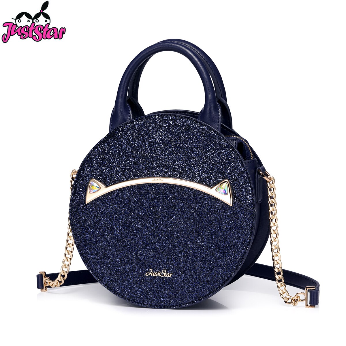 JUST STAR Ladies PU Leather Tote Purse Cute Small Chains All-match Women's Handbags