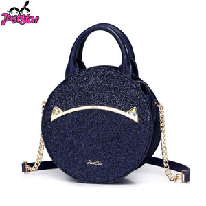 JUST STAR Ladies PU Leather Tote Purse Cute Small Chains All-match Women's Handbags