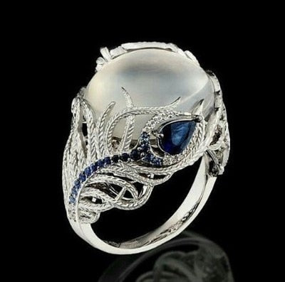 [Beiver] Trendy Micro Pave Cubic Zirconia White Gold Rings for Women | Jewelry Rings Party Decoration.