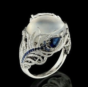 [Beiver] Trendy Micro Pave Cubic Zirconia White Gold Rings for Women | Jewelry Rings Party Decoration.