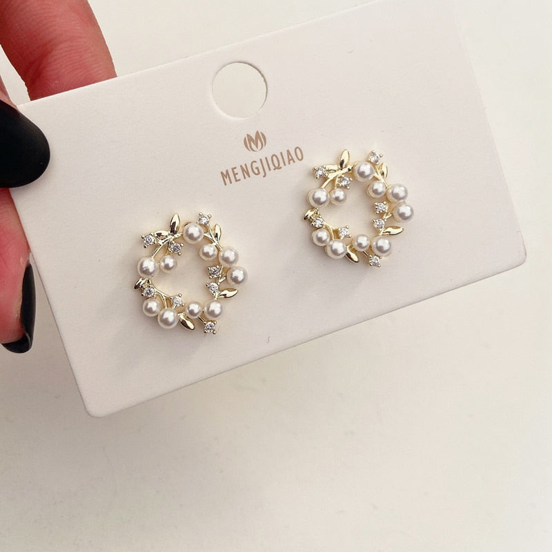 New Korean Sweet Heart Flower Cubic Zircon Adjustable Rings For Women.