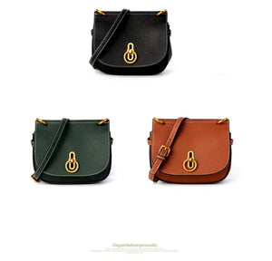 Handbag Ladies New Hot Genuine - Leather Elegant Saddle Bag For Mature Women High Quality.